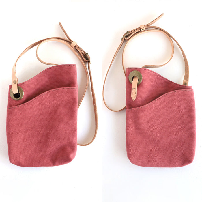 ulazan (Urazan) alter (Arte) 不對稱防水帆布手拿包 珊瑚紅 女士 男士 [U0211-CRD] 