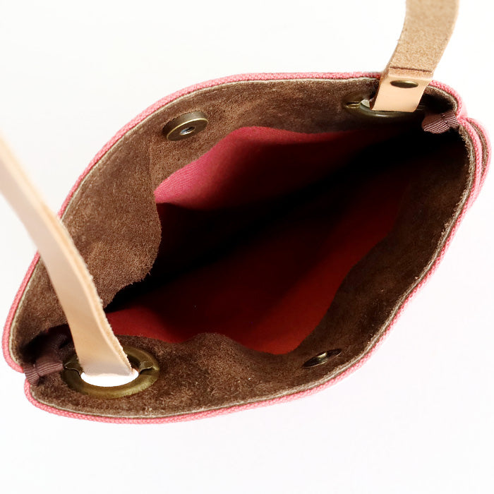 ulazan (Urazan) alter (Arte) 不對稱防水帆布手拿包 珊瑚紅 女士 男士 [U0211-CRD] 