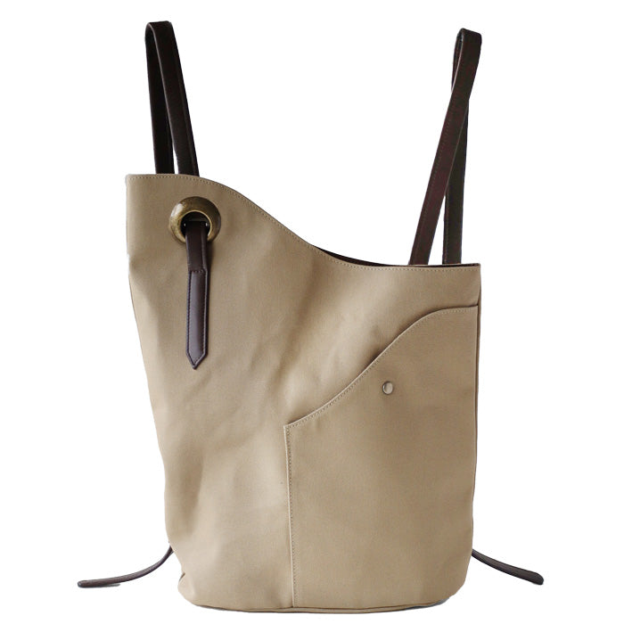 [3 Colors] ulazan alter Asymmetrical Canvas Backpack for Women and Men [U2202] Lightweight