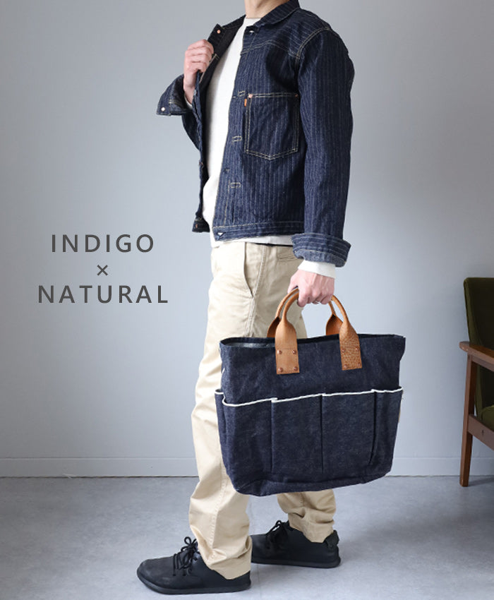 [2 colors] WE ARE ONE War Model S501XX Denim Utility Bag Small Denim Bag Men's Tote Shoulder Bag Handbag Large Capacity Large Kurashiki Kojima [WAO242-001] 