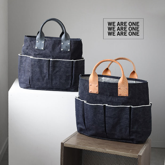 [2 colors] WE ARE ONE War Model S501XX Denim Utility Bag Small Denim Bag Men's Tote Shoulder Bag Handbag Large Capacity Large Kurashiki Kojima [WAO242-001] 