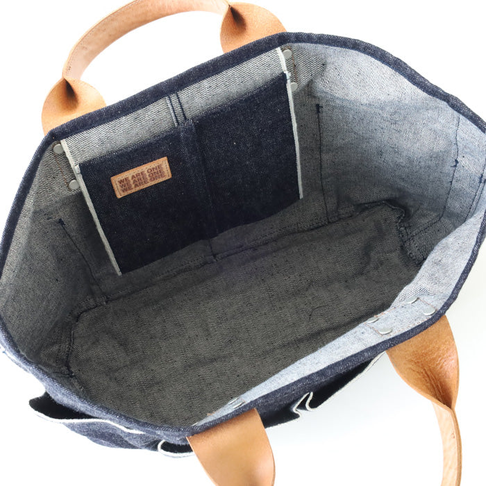 [2 colors] WE ARE ONE War Model S501XX Denim Utility Bag Small Denim Bag Men's Tote Shoulder Bag Handbag Large Capacity Large Kurashiki Kojima [WAO242-001] 