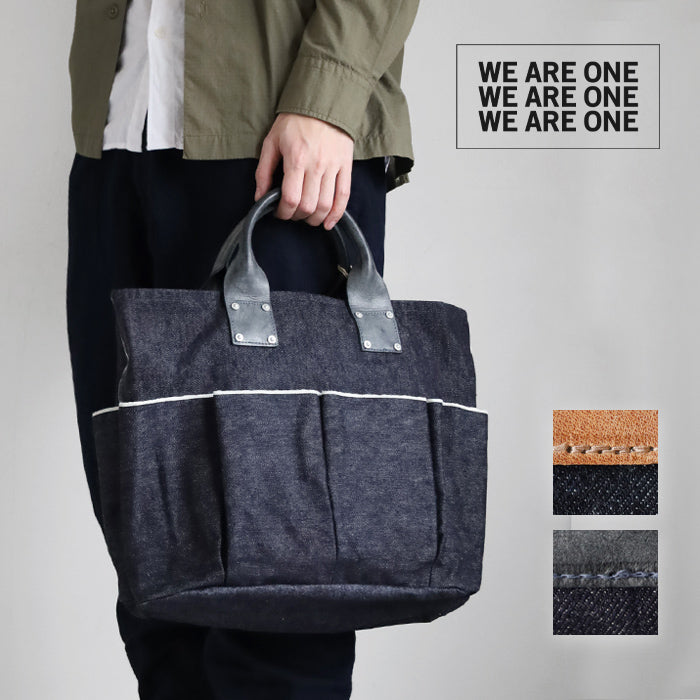 [2 colors] WE ARE ONE War Model S501XX Denim Utility Bag Small Denim Bag Men's Tote Shoulder Bag Handbag Large Capacity Large Kurashiki Kojima [WAO242-001] 