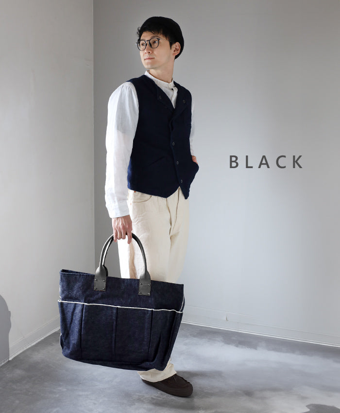 [2 colors] WE ARE ONE War Model S501XX Denim Utility Bag Large Denim Bag Men's Tote Shoulder Bag Handbag Large Capacity Kurashiki Kojima [WAO242-002] 