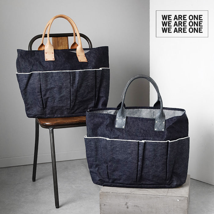 [2 colors] WE ARE ONE War Model S501XX Denim Utility Bag Large Denim Bag Men's Tote Shoulder Bag Handbag Large Capacity Kurashiki Kojima [WAO242-002] 