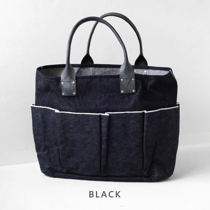 [2 colors] WE ARE ONE War Model S501XX Denim Utility Bag Large Denim Bag Men's Tote Shoulder Bag Handbag Large Capacity Kurashiki Kojima [WAO242-002] 