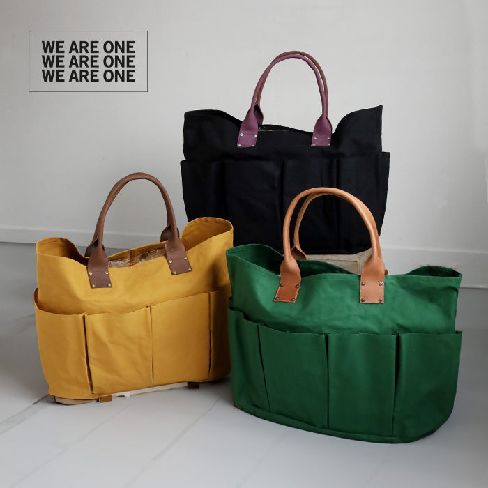 [3 colors] WE ARE ONE Paraffin-coated utility bag Large for men and women [WAO242-004] Okayama, Kurashiki, Kojima, canvas brand 