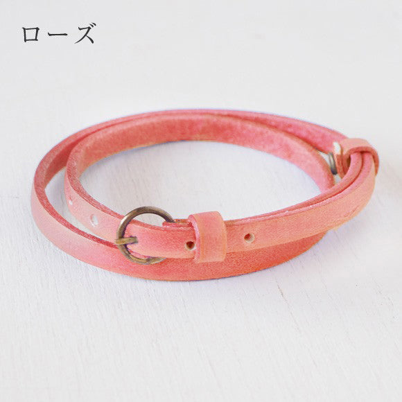 Vie Italian Leather 5mm Width Double Wrap Replacement Belt [WL004] Can also be used as a leather bracelet 