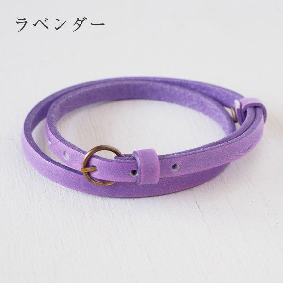 Vie Italian Leather 5mm Width Double Wrap Replacement Belt [WL004] Can also be used as a leather bracelet 