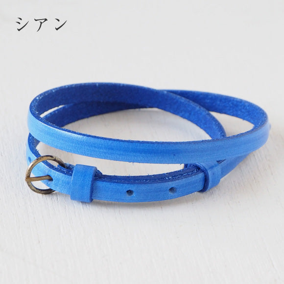 Vie Italian Leather 5mm Width Double Wrap Replacement Belt [WL004] Can also be used as a leather bracelet 
