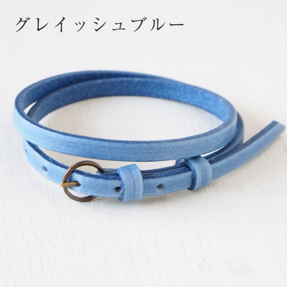 Vie Italian Leather 5mm Width Double Wrap Replacement Belt [WL004] Can also be used as a leather bracelet 