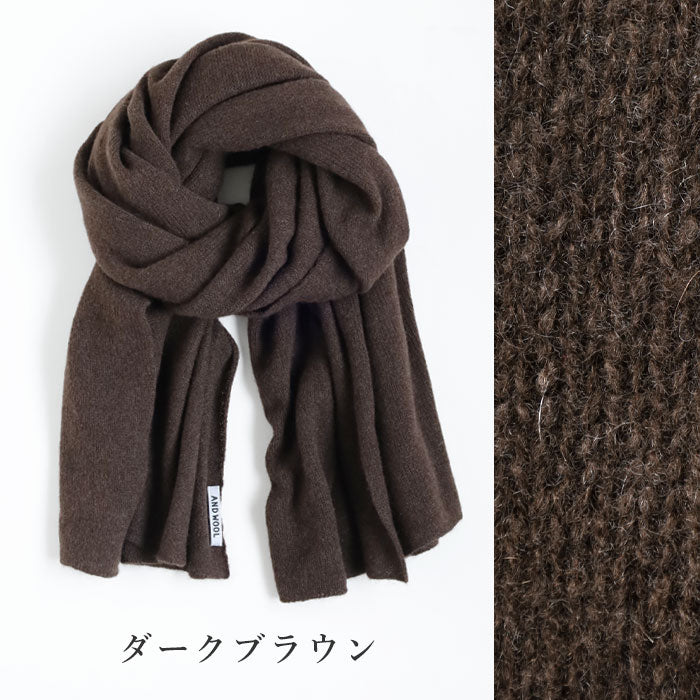 AND WOOL 100% Yak Large Stole [YAA-042] Women's Men's Shizuoka Prefecture Shimada City Keiichi Muramatsu Knit Brand 