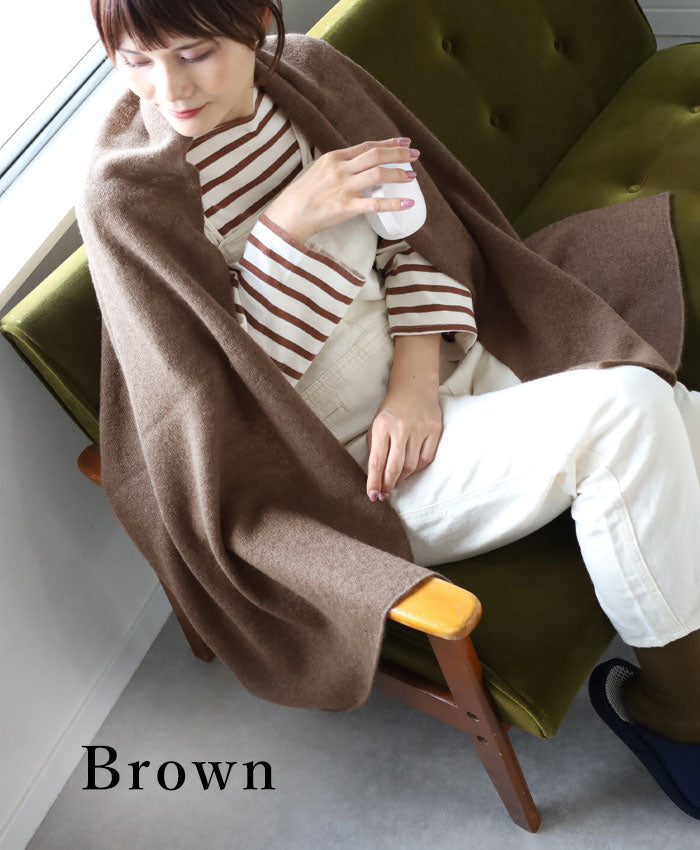 AND WOOL 100% Yak Large Stole [YAA-042] Women's Men's Shizuoka Prefecture Shimada City Keiichi Muramatsu Knit Brand 