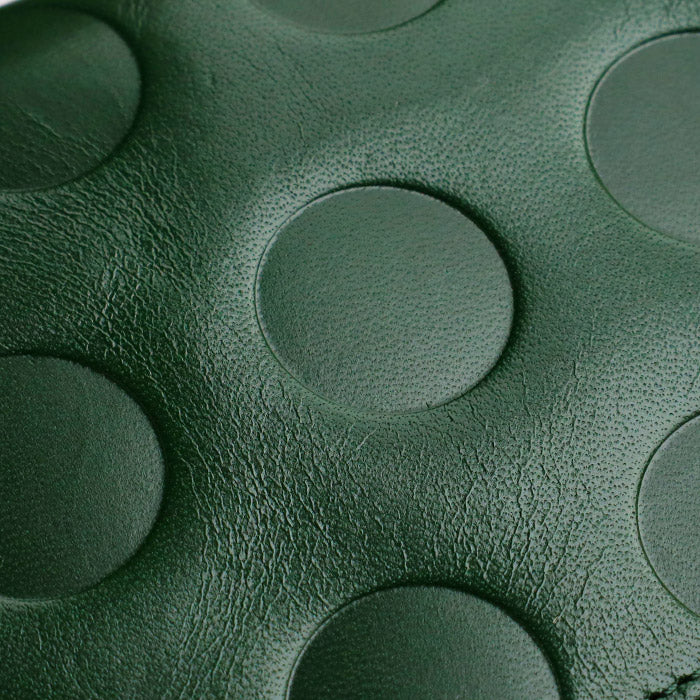 ZOO Wallet Long Wallet Italian Leather L-shaped Zipper Dot Pattern Green Cheetah Wallet 2 [Z-ZLW-078-GR]