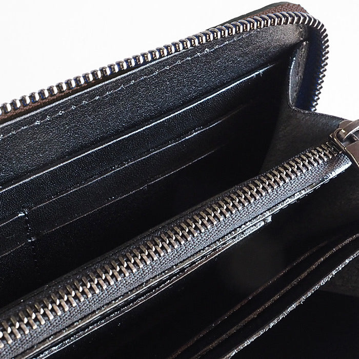 ZOO(ズー) 財布 長財布 カバ革 ラウンドファスナー ブラウン ピューマウォレット24 [Z-ZLW-103-BR]