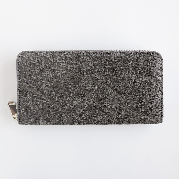 ZOO Wallet Long Wallet Elephant Leather Round Zipper Long Wallet Gray [Z-ZLW-101-GY]