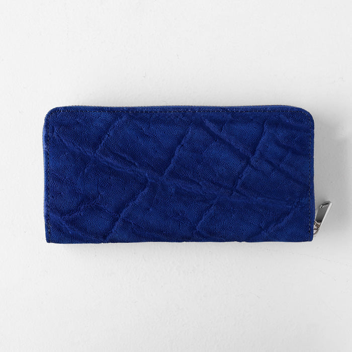 ZOO Wallet Long Wallet Elephant Leather Round Zipper Long Wallet Royal Blue [Z-ZLW-101-RBU]