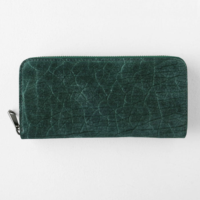 ZOO(ズー) 財布 長財布 カバ革 ラウンドファスナー グリーン ピューマウォレット24 [Z-ZLW-103-GR]