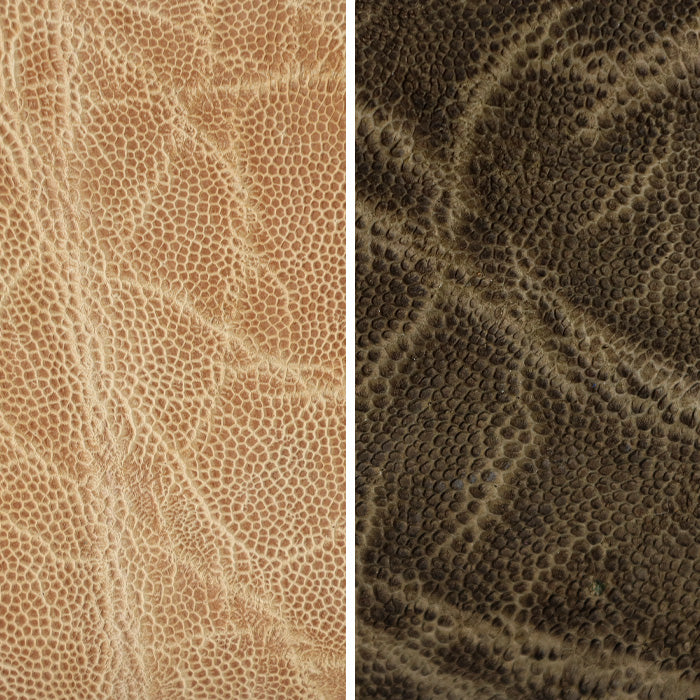 [Choose from 2 colors] ZOO Wallet Long Wallet Elephant Leather Round Zipper Long Wallet Leather Elephant Leather Cute Stylish Brown Beige Yellow Women Men [Z-ZLW-139]