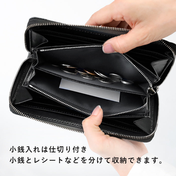 ZOO 皮夾 長版皮夾 大像皮圓形拉鍊長版皮夾 綠色 [Z-ZLW-101-GR] 