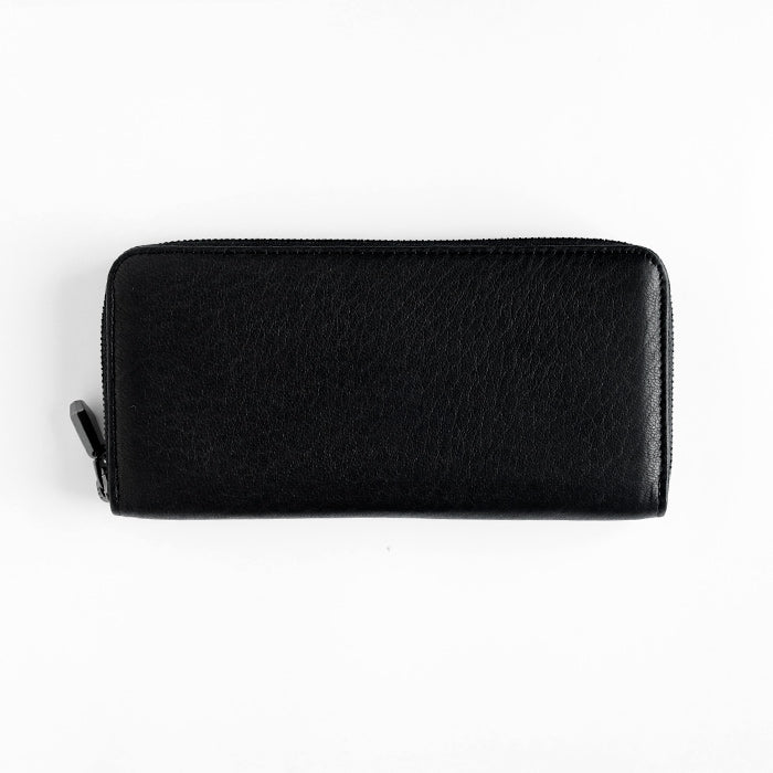 ZOO(ズー) 財布 長財布 鹿革 ホワイトテールディア ラウンドファスナー ロングウォレット 小 ブラック [Z-ZLW-154] 珍しい革 革財布 ブランド