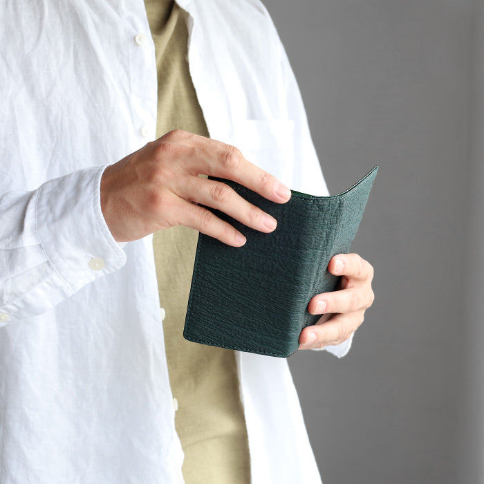 【3色】ZOO (ズー) サメ革 財布 ミドル 二つ折り財布 L字ファスナー 鮫革 ヨシキリザメ 本革 Z-ZMW-031