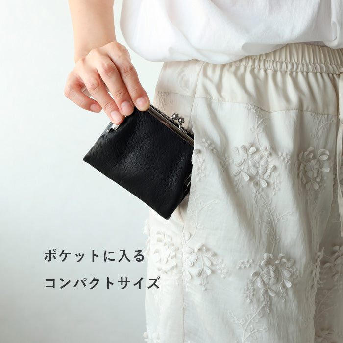 ZOO (Zoo) Wallet, Clasp Wallet, Deer Leather, White-tailed Deer, Mid-size Wallet, Black [Z-ZMW-035]  Unusual Leather, Leather Wallet, Brand, Women's, Men's