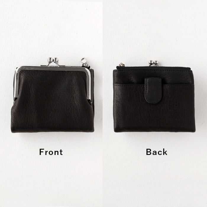 ZOO (Zoo) Wallet, Clasp Wallet, Deer Leather, White-tailed Deer, Mid-size Wallet, Black [Z-ZMW-035]  Unusual Leather, Leather Wallet, Brand, Women's, Men's