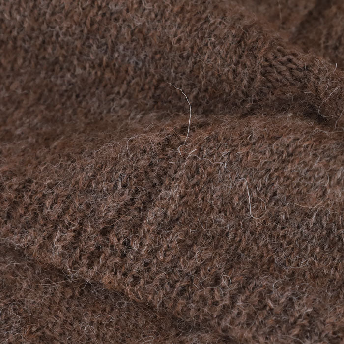 mino yoko-S Small Poncho Smooth Alpaca Large Cable Pattern Ladies [184-08-04] Niigata Prefecture Gosen City Gosen Knit Brand 