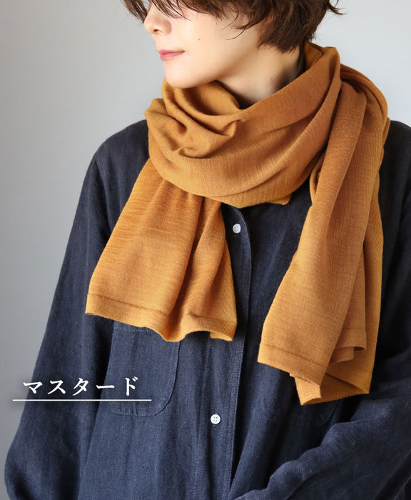 mino nico stole poncho washable cotton sheeting wool ladies [193-07-05] Niigata Prefecture Gosen City Gosen Knit Brand 