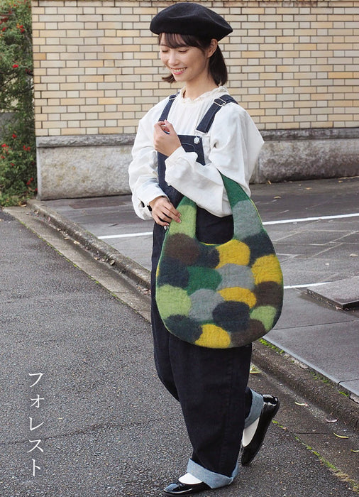 [3 colors] ENA KUAM Handmade felt bag UROKO [20AKU013] 