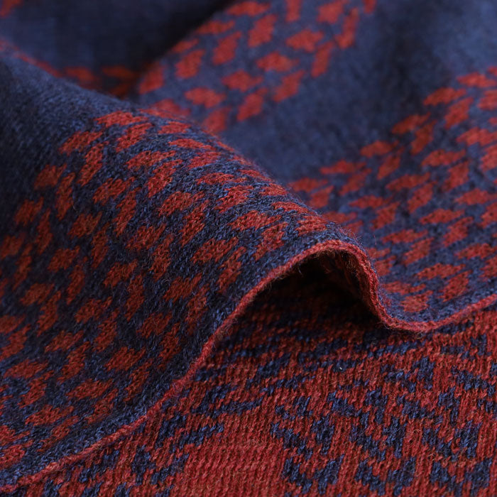 mino nico Stole Poncho Wool 100% Large Rope Pattern Ladies [214-04-05] Niigata Prefecture Gosen City Gosen Knit Brand