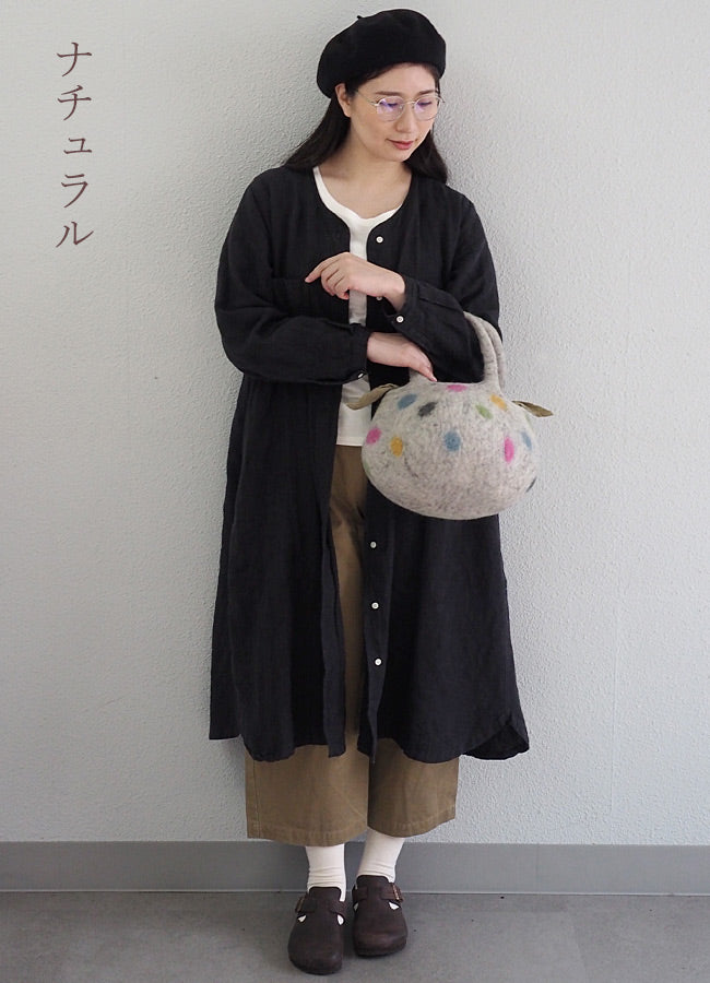 [3 colors] ENA KUAM felt bag Marupote dot [21AKU012] 