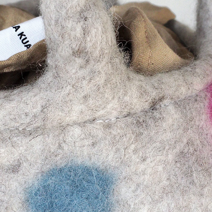 [3 colors] ENA KUAM felt bag Marupote dot [21AKU012] 