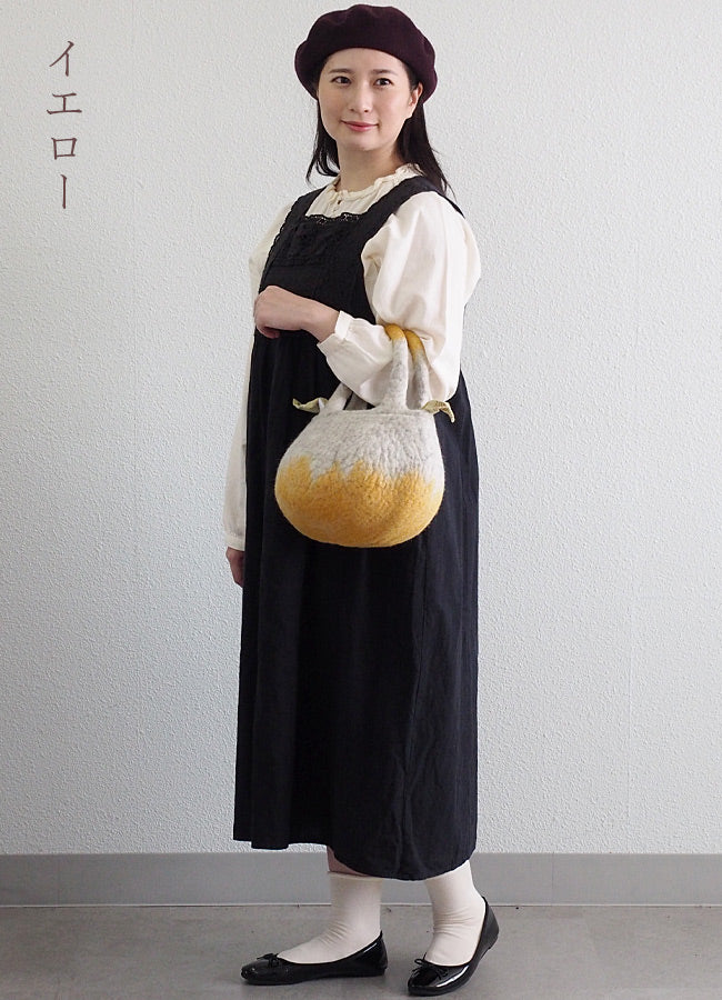 【4色】 ENA KUAM (エナクアム) フェルトバッグ まるぽてツートン [21AKU013]