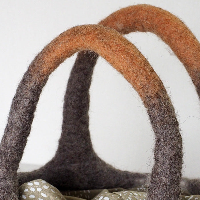 【4色】 ENA KUAM (エナクアム) フェルトバッグ まるぽてツートン [21AKU013]