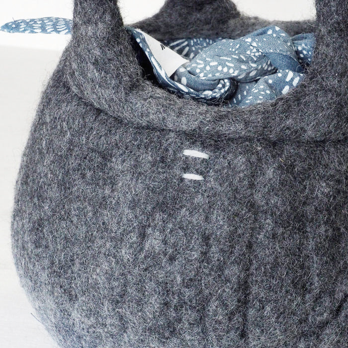 【4色】 ENA KUAM (エナクアム) フェルトバッグ まるぽてツートン [21AKU013]