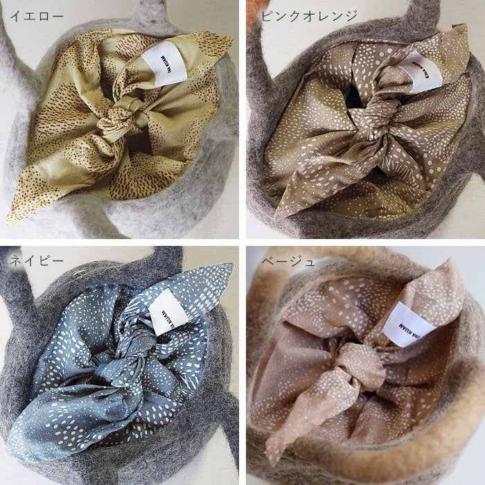 [4 colors] ENA KUAM felt bag Marupote two-tone [21AKU013] 