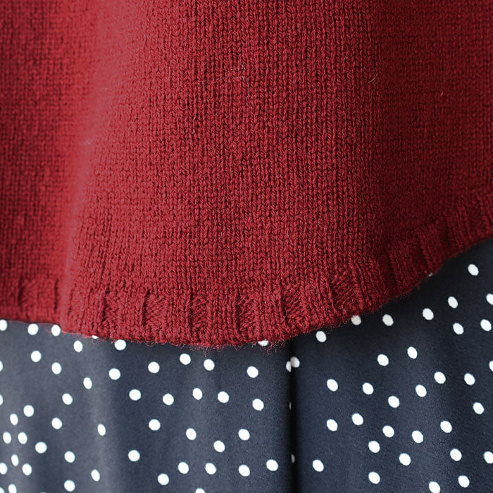 mino maru Poncho Cape Wool 100% Ladies Hand Washable [223-02-10] Niigata Prefecture Gosen City Gosen Knit Brand