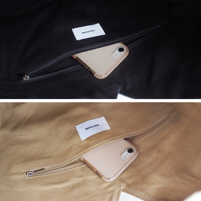 【2色】ENA KUAM (エナクアム) メッシュレザーフラットバッグ [22SKU002]