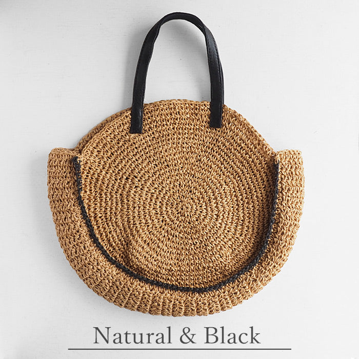 【3色】ENA KUAM (エナクアム) ベビーラウンドバッグ かごバッグ [22SKU004]