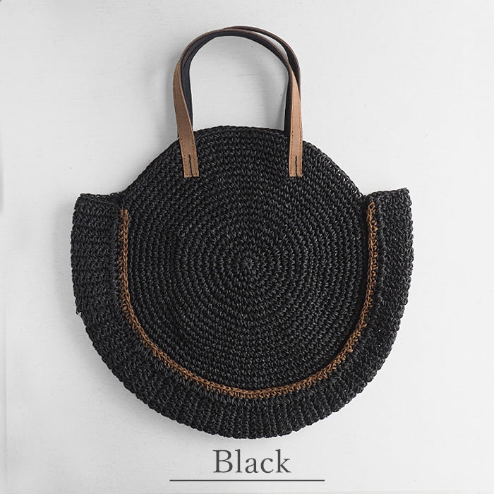 【3色】ENA KUAM (エナクアム) ベビーラウンドバッグ かごバッグ [22SKU004]