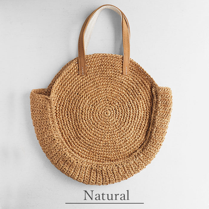 【3色】ENA KUAM (エナクアム) ベビーラウンドバッグ かごバッグ [22SKU004]