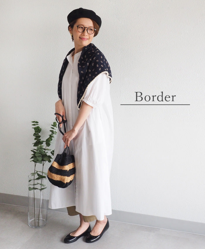 [2 patterns] ENA KUAM drawstring sacoche shoulder bag basket bag [22SKU006] 