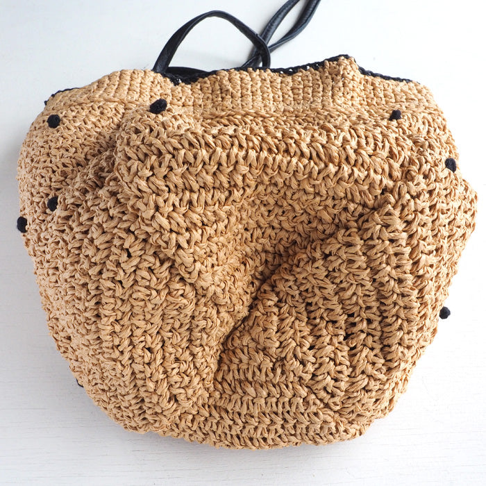 [2 patterns] ENA KUAM drawstring sacoche shoulder bag basket bag [22SKU006] 