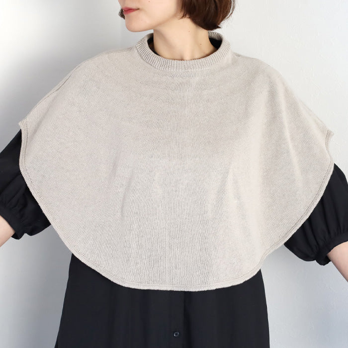 mino maru Poncho Cape Cotton Linen Women's Hand Washable [231-01-10] Niigata Prefecture Gosen City Gosen Knit Brand