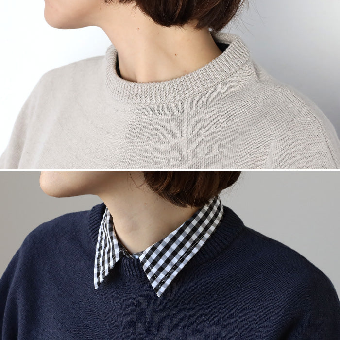 mino maru Poncho Cape Cotton Linen Women's Hand Washable [231-01-10] Niigata Prefecture Gosen City Gosen Knit Brand