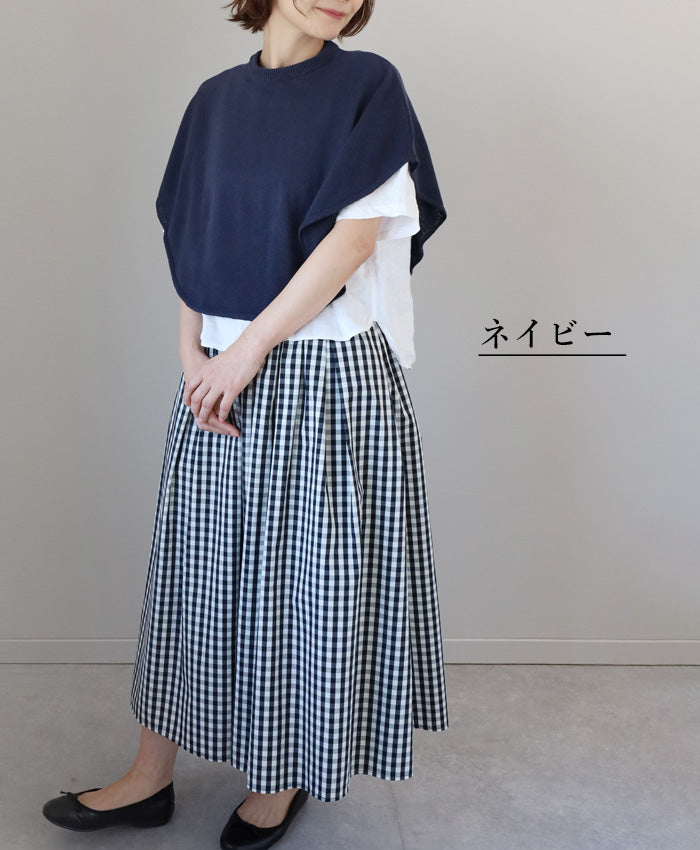 SAIFUKU(サイフク) mino(みの) maru ポンチョ ケープ 綿 麻 レディース