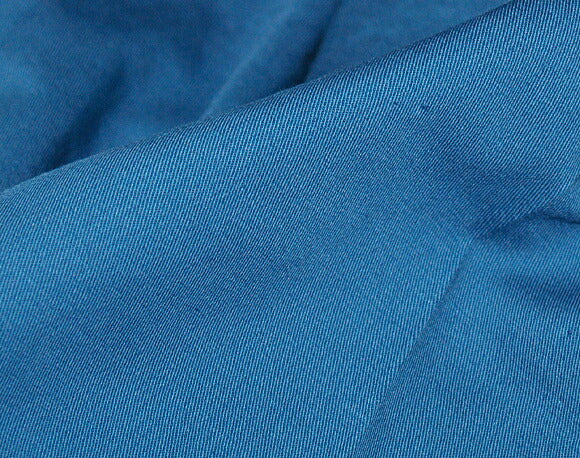 【50％OFFセール・ブルーSサイズのみ】DEEP BLUE（ディープブルー）スーピマコットン リネン ライトチノ ストレッチ ハーフ丈 センタープレス トラウザーパンツ [72129]