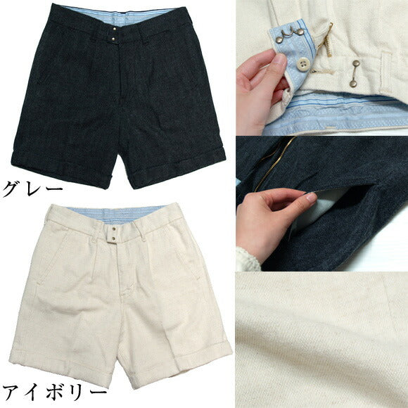 DEEP BLUE (deep blue) cotton wool short trouser pants [72229] Okayama Kurashiki Kojima jeans brand 